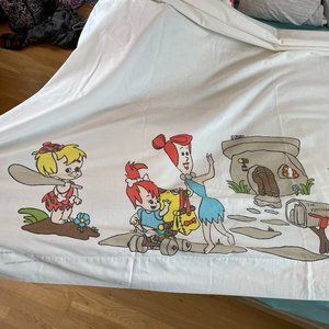 VINTAGE Flintstones Top Twin Sheet